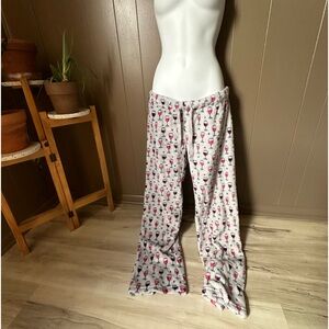 Wine pj or sweatpants with drawstring